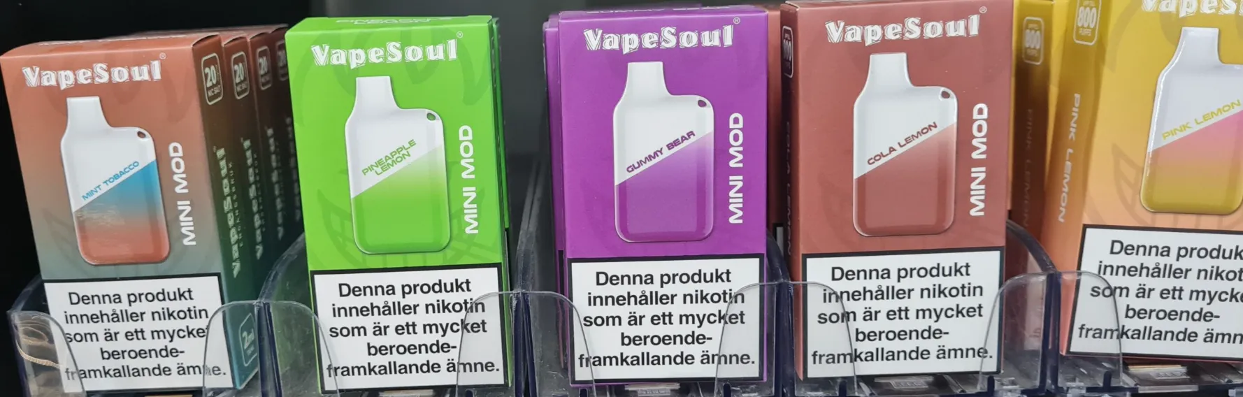 Vapesoul Mini mode bl.a Cola lemon smaken