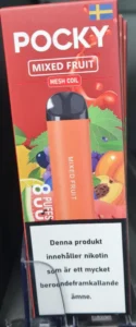 Pocky mixed fruit mesh coil innehåller nikotin
